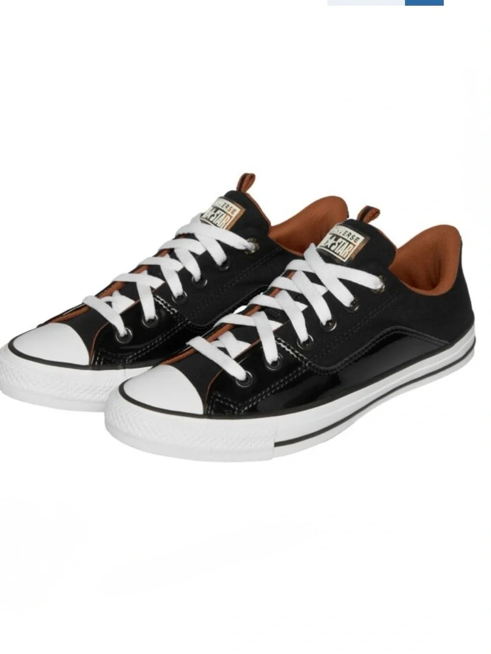 Converse Chuck Taylor All Star Rave Canvas And Patent Leather Sneakers Size 9 - Picture 2 of 16